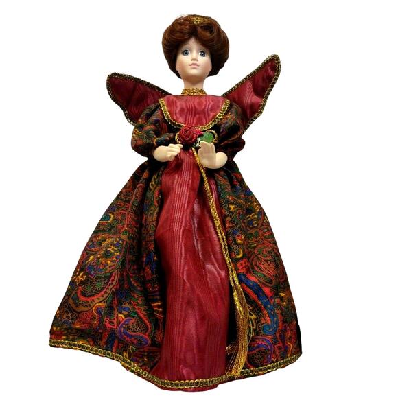 VTG Holiday Edition Porcelain Angel Doll 17" by Antique Heritage 1991 w Box - Picture 2 of 10